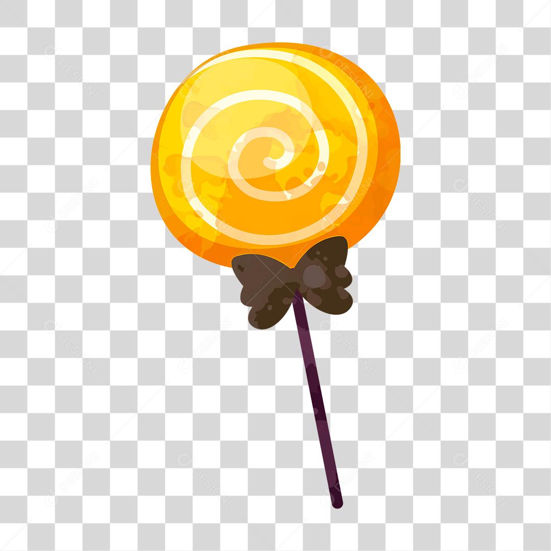 Desenho de pirulito amarelo