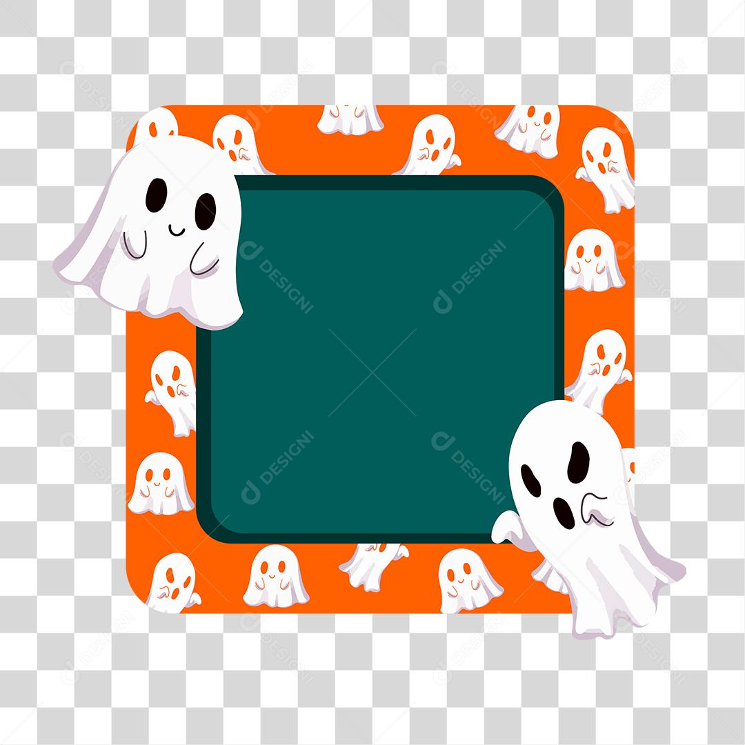 Desenho de quadro com fantasmas