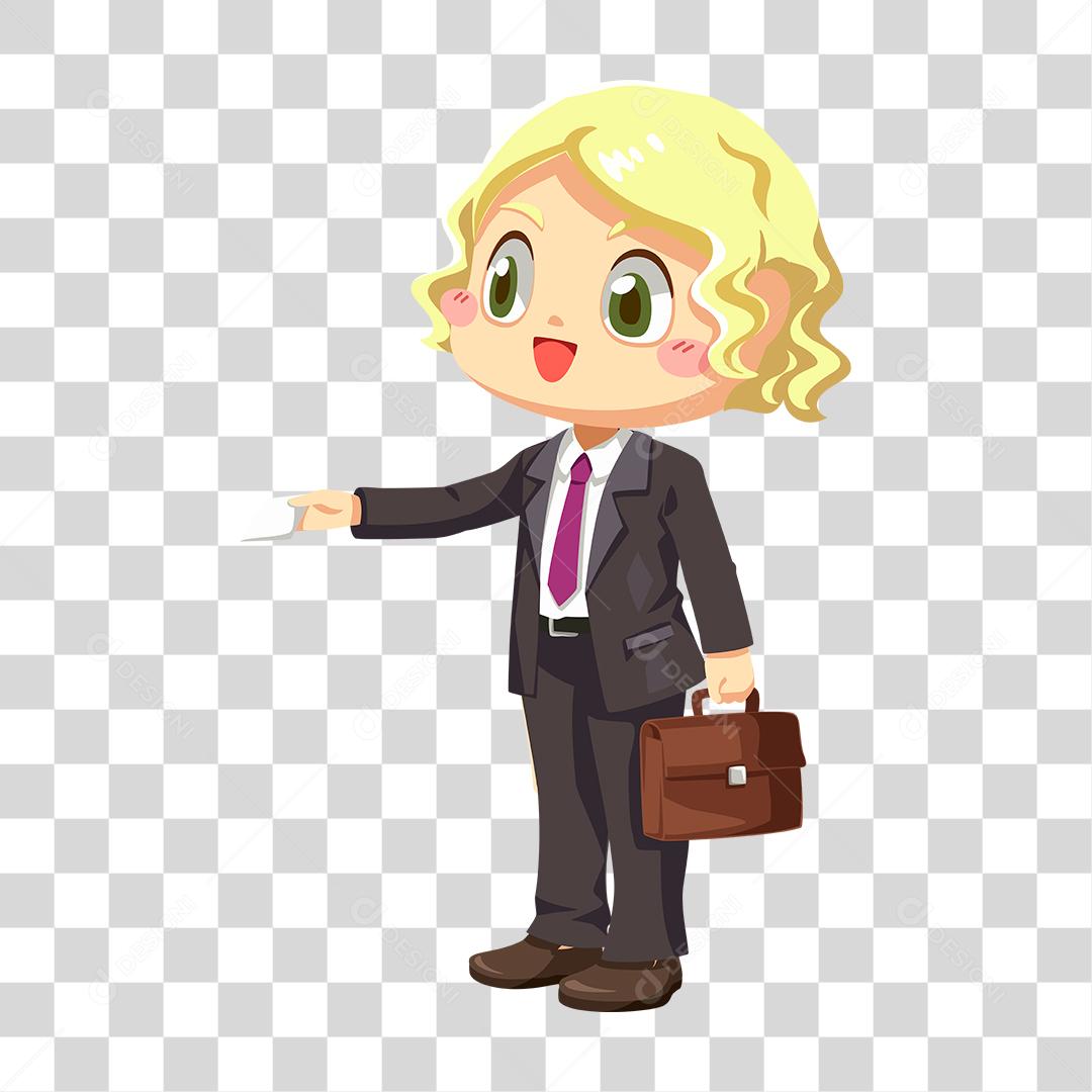 Desenho de pessoa empresaria