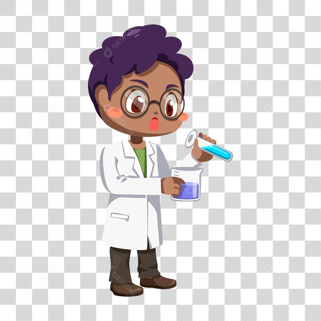 Desenho de um cientista