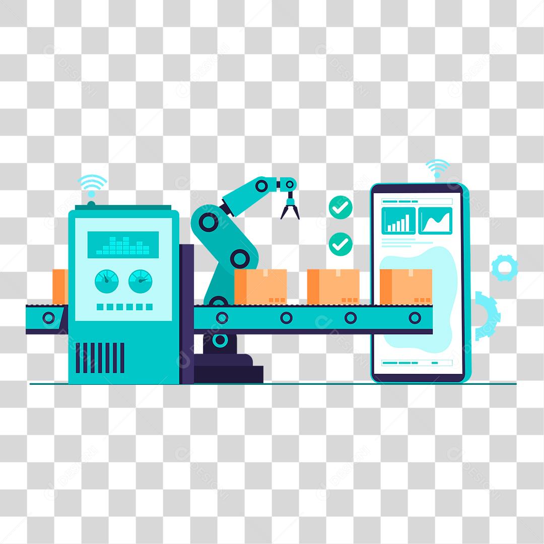 Desenho de indústria em funcionamente