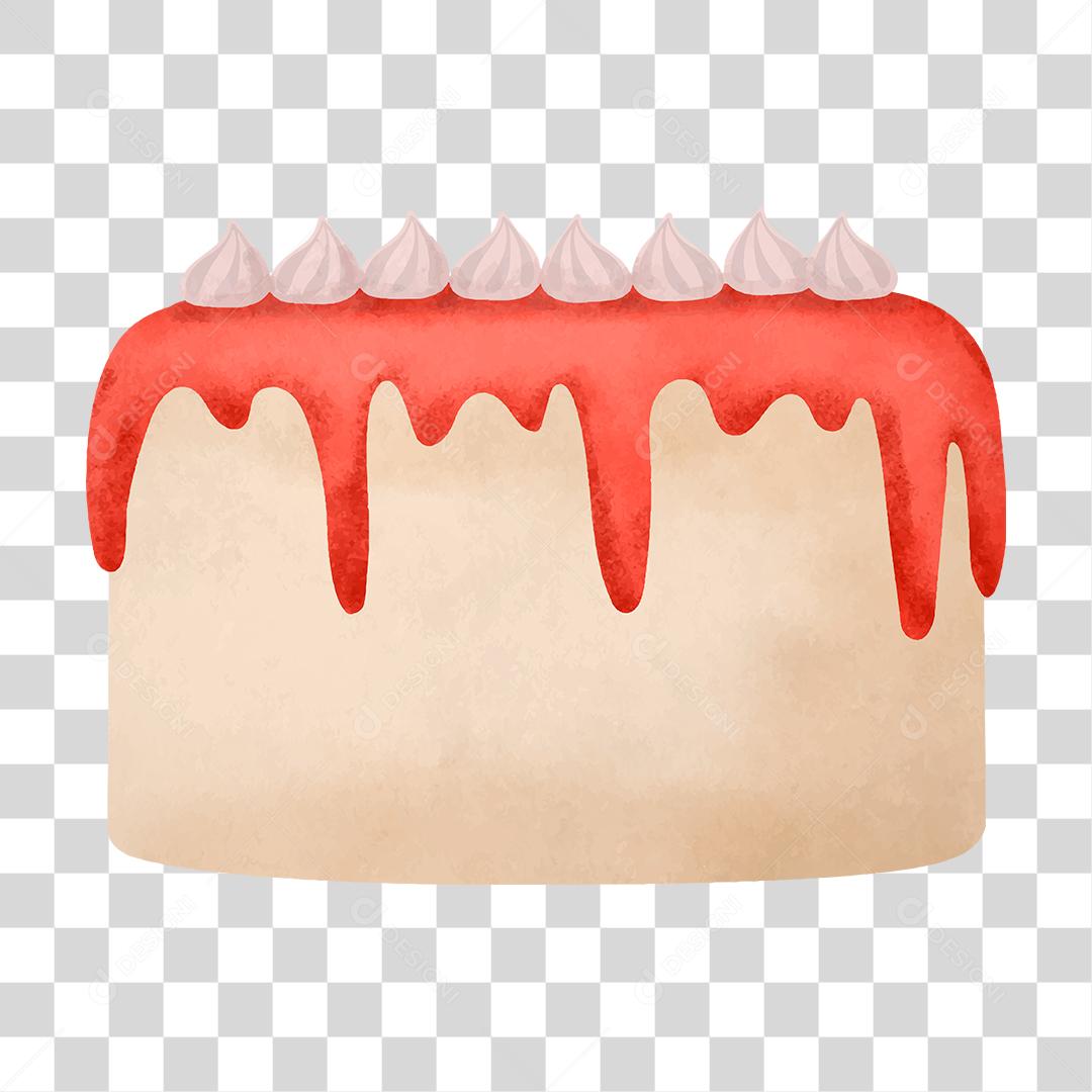 Desenho de bolo comida