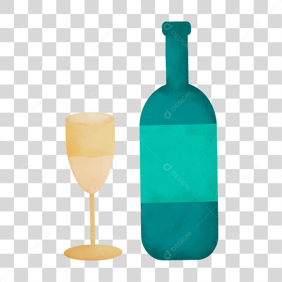 Desenho de litro e uma taça