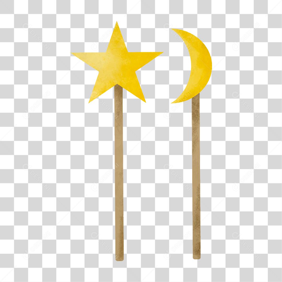 Desenho de balão formato de estrelas e lua