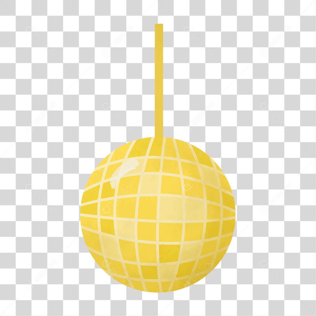 Desenho de globo dourado