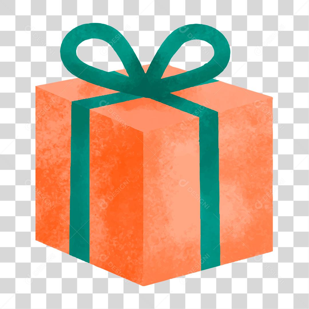 Desenho de caixa presente