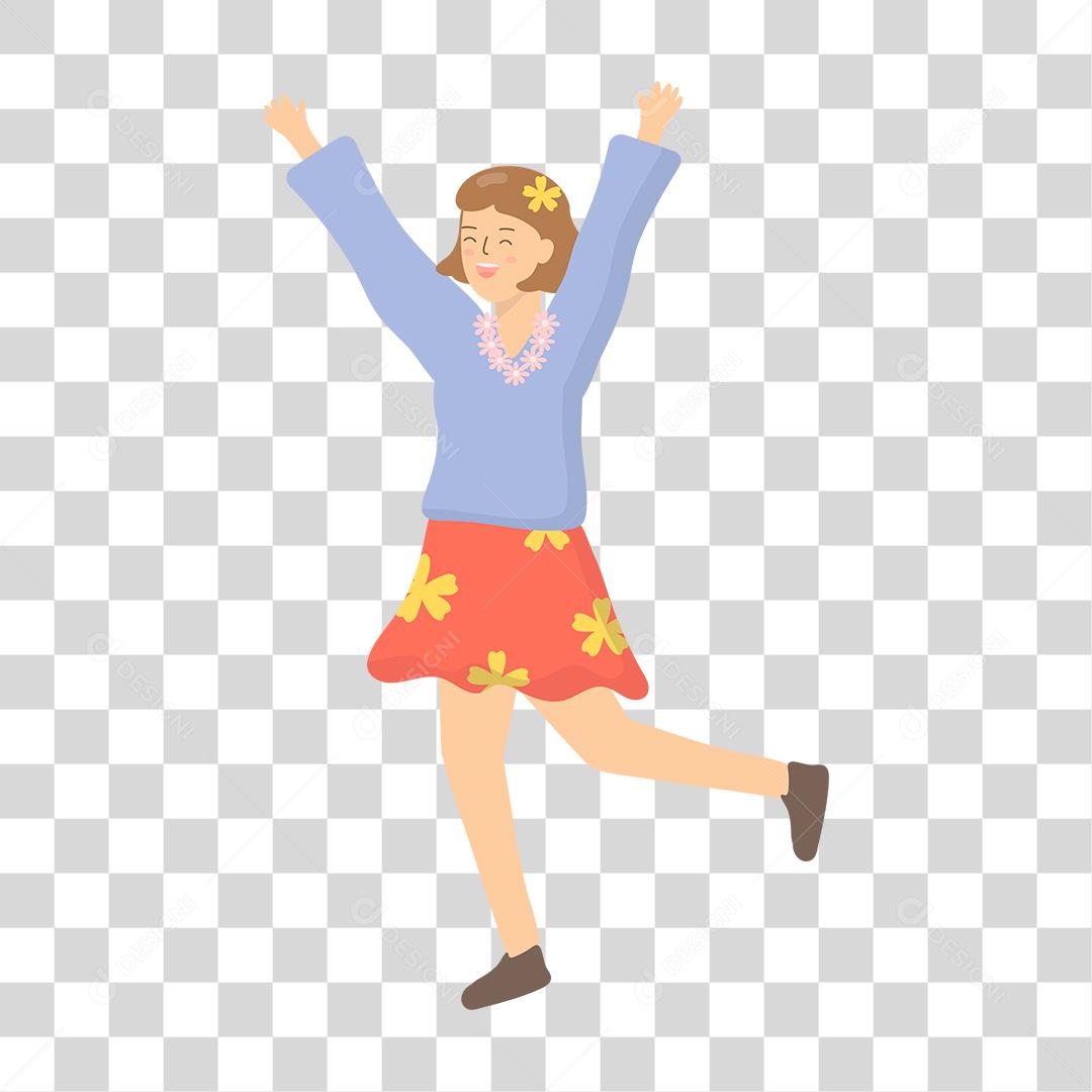 Desenho de linda menina mulher