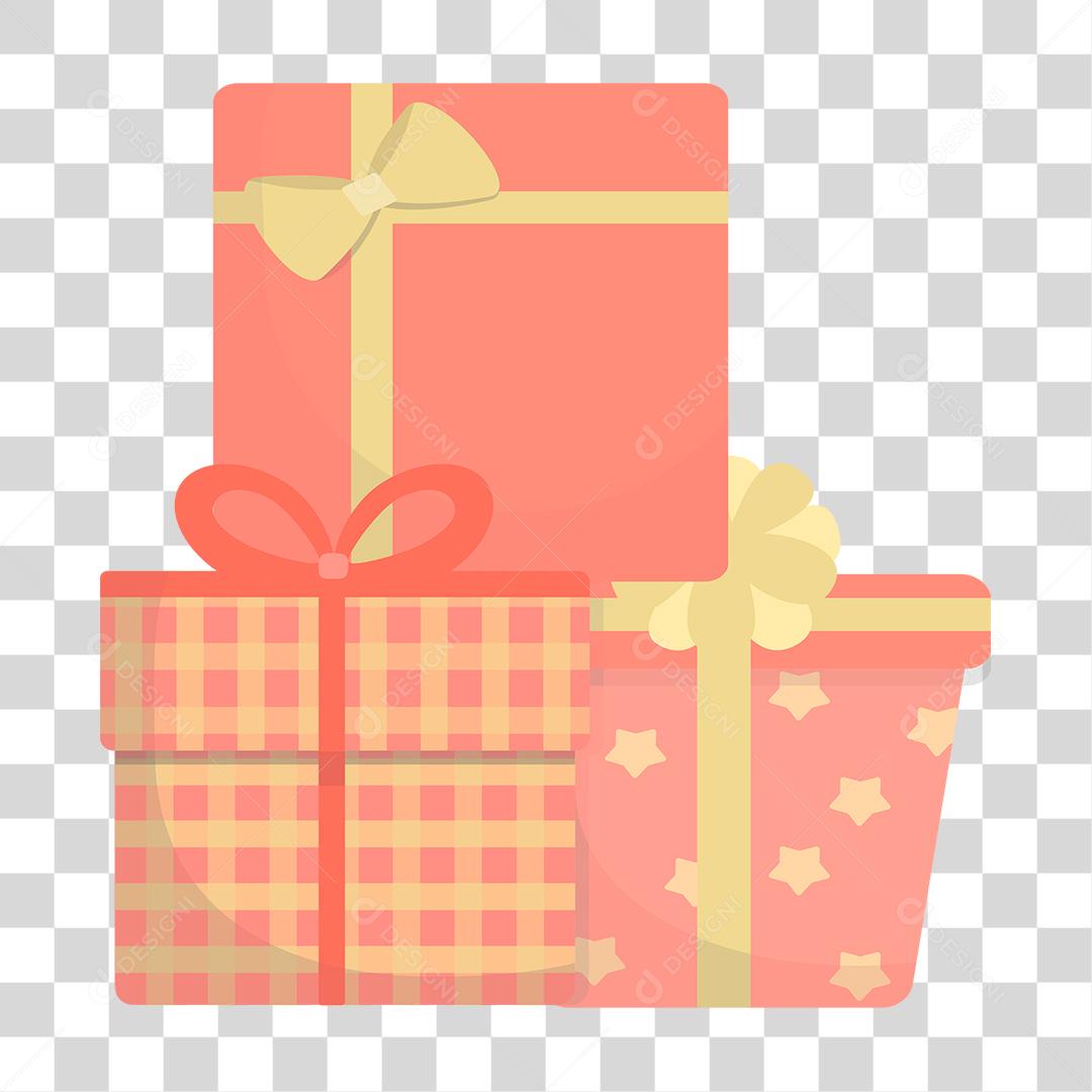 Desenho de caixa de presente