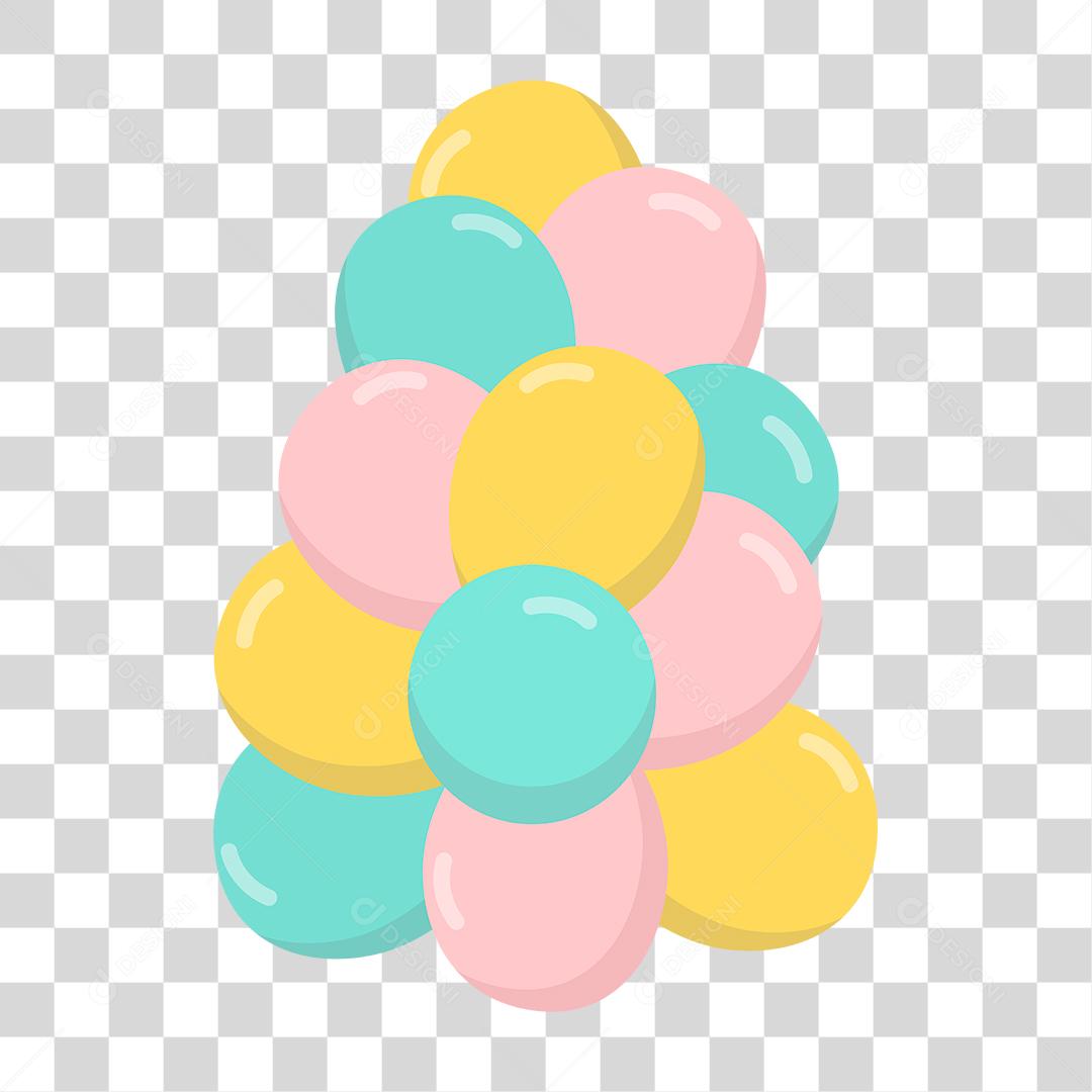 Desenho de balao colorido