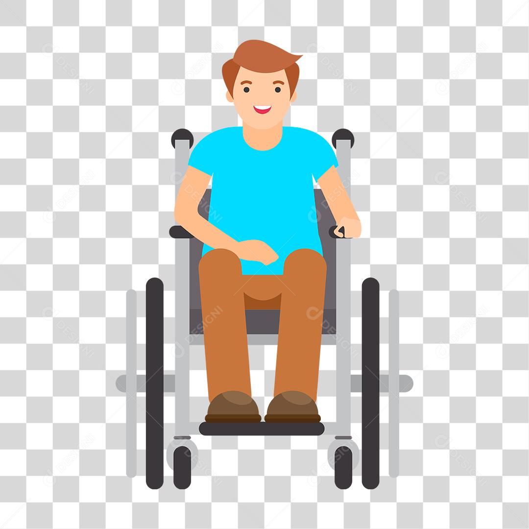 Desenho de homem cadeirante