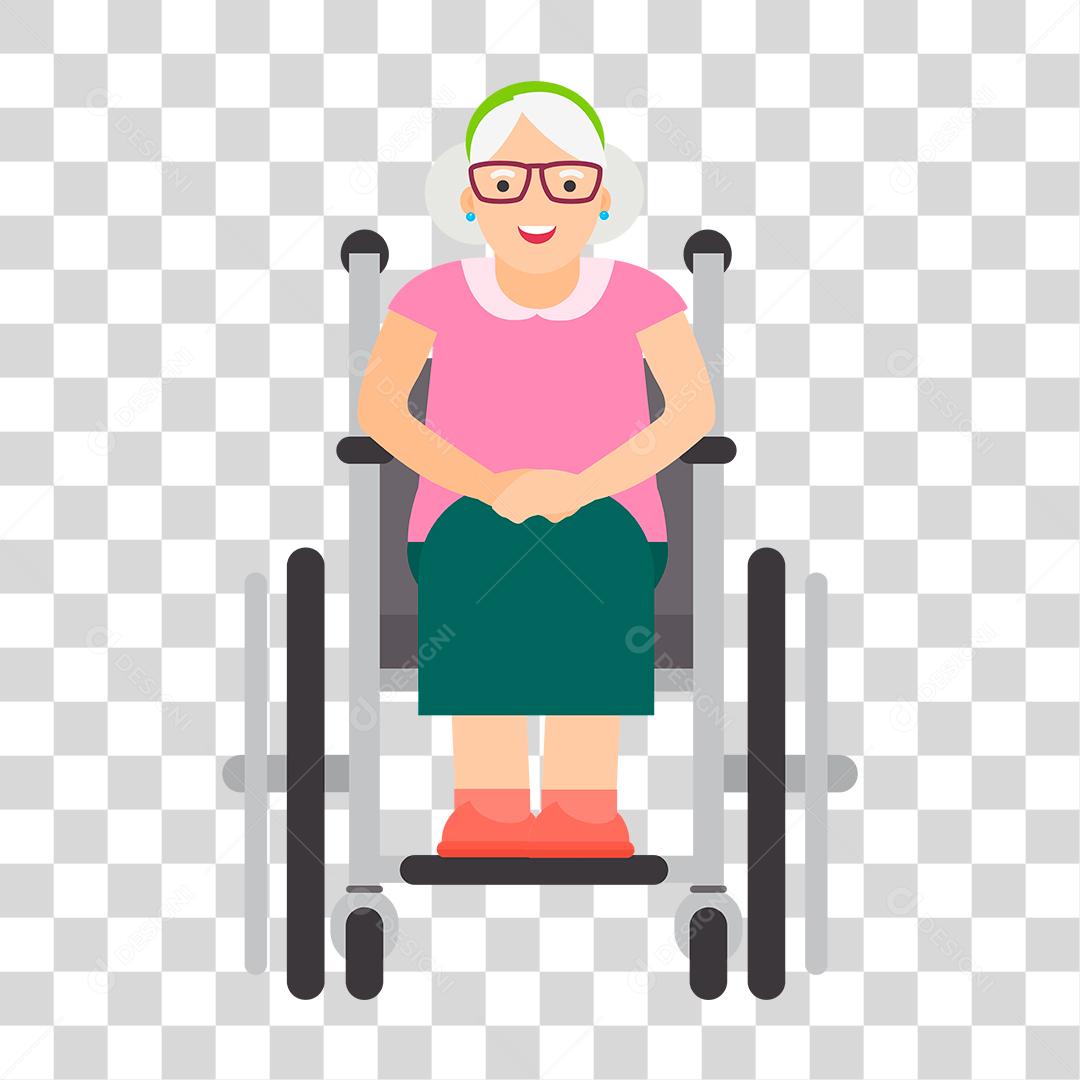 Desenho de mulher cadeirante