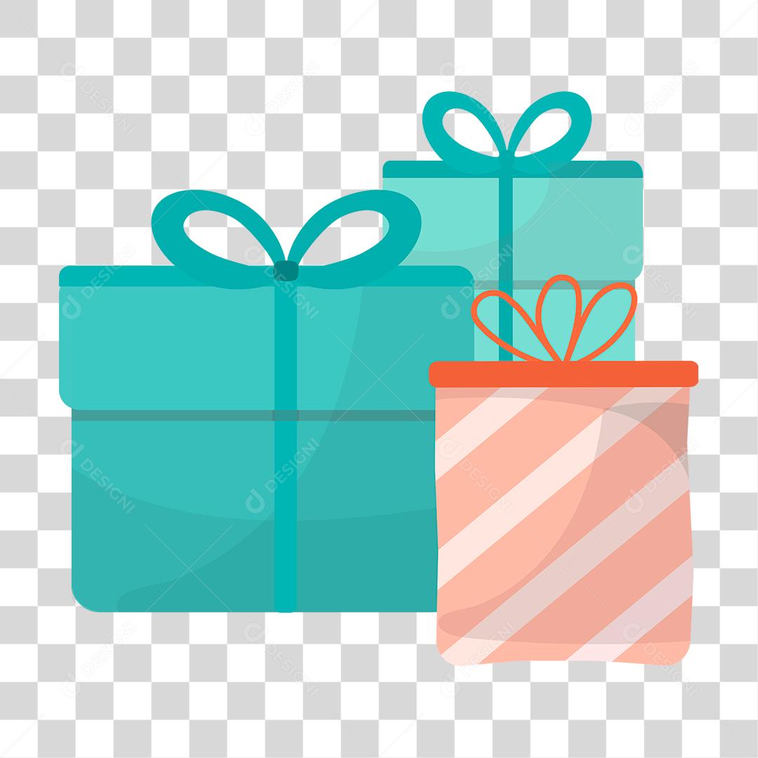 Desenho de caixa de presente