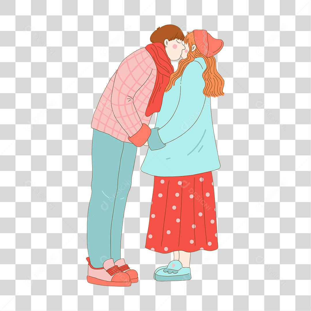 Desenho de casal apaixonado