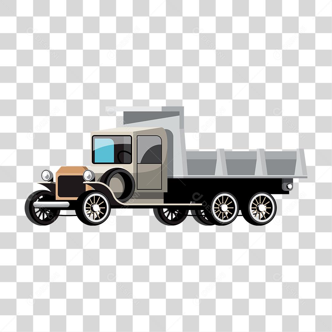 Desenho de um carro com carroceria antigo