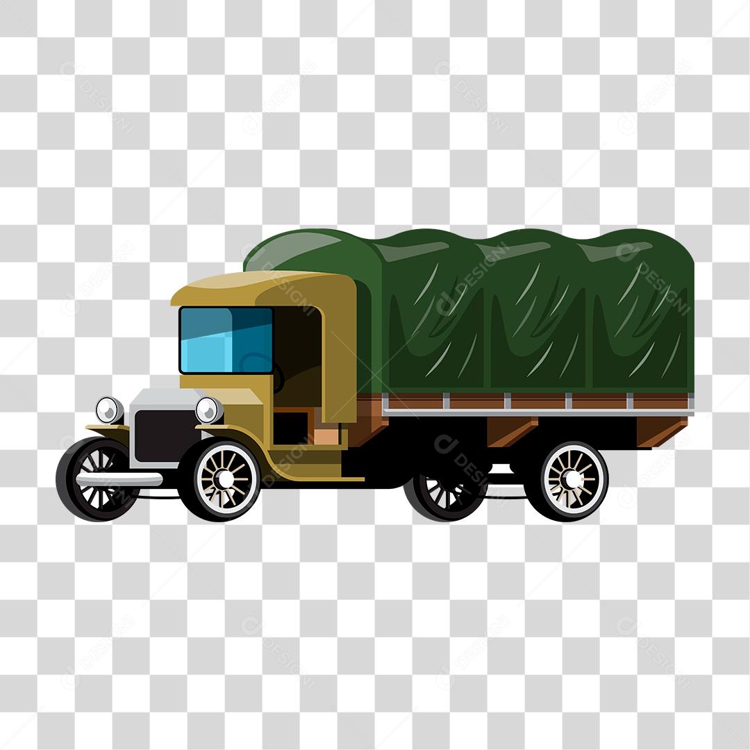 Desenho de um carro com carroceria antigo