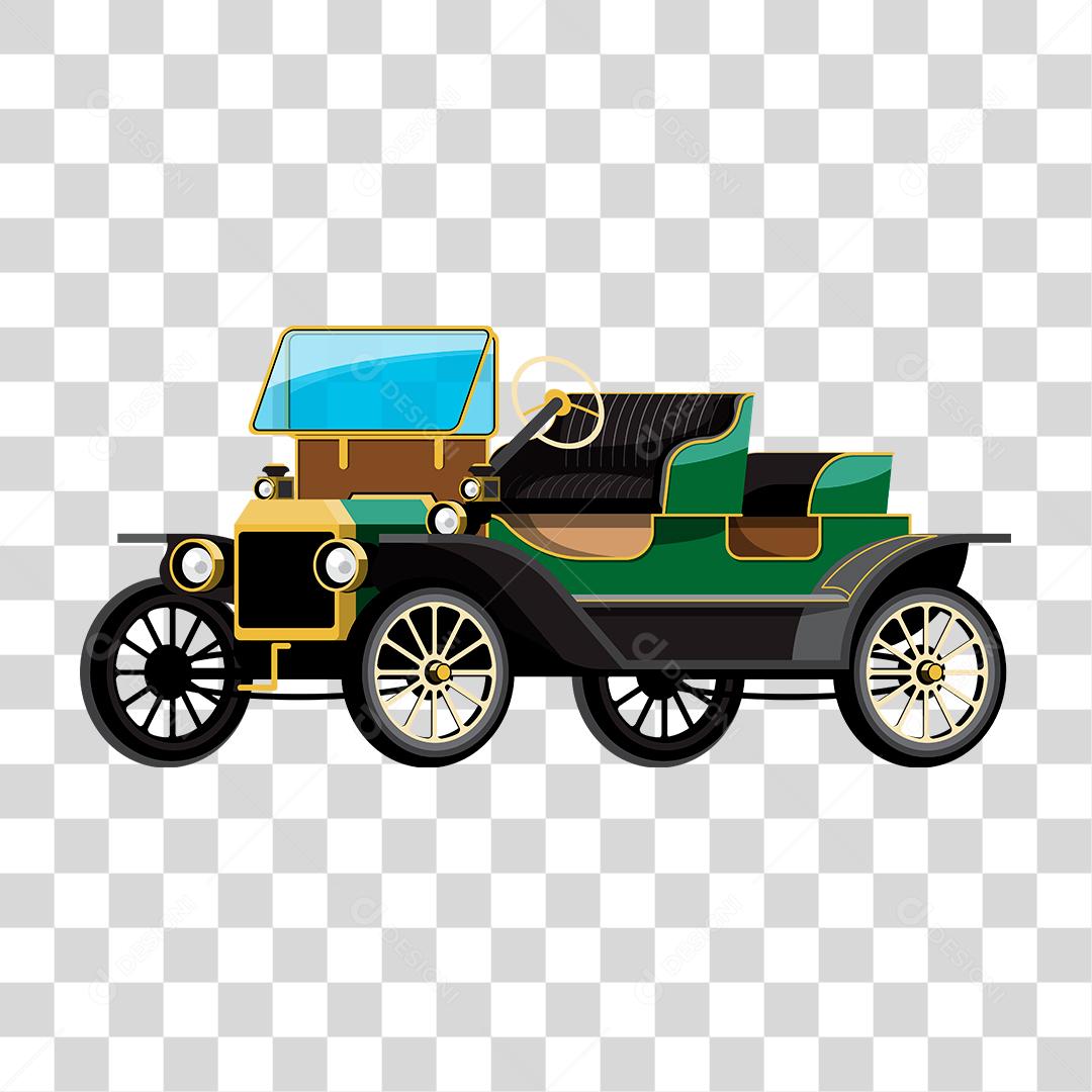 Desenho de um carro antigo