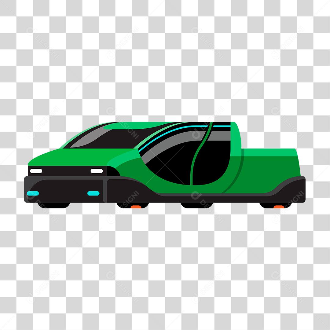 Desenho de um carro verde