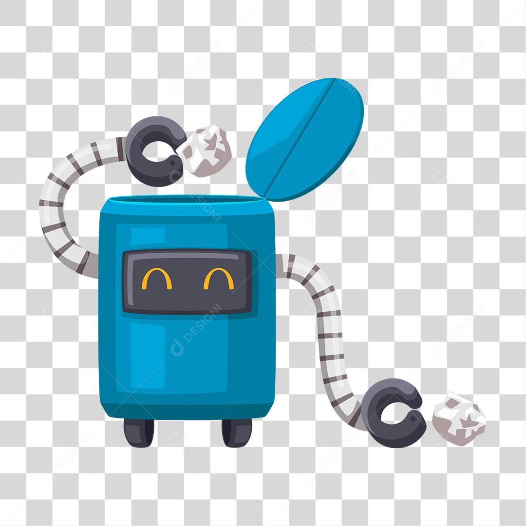 Desenho de robô trabalhando PNG Transparente