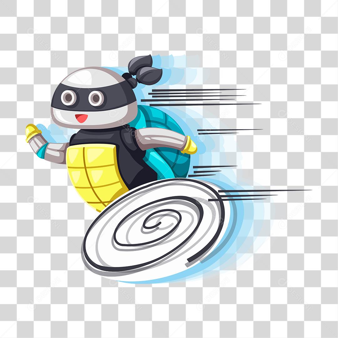 Desenho de robô tartaruga ninja PNG Transparente