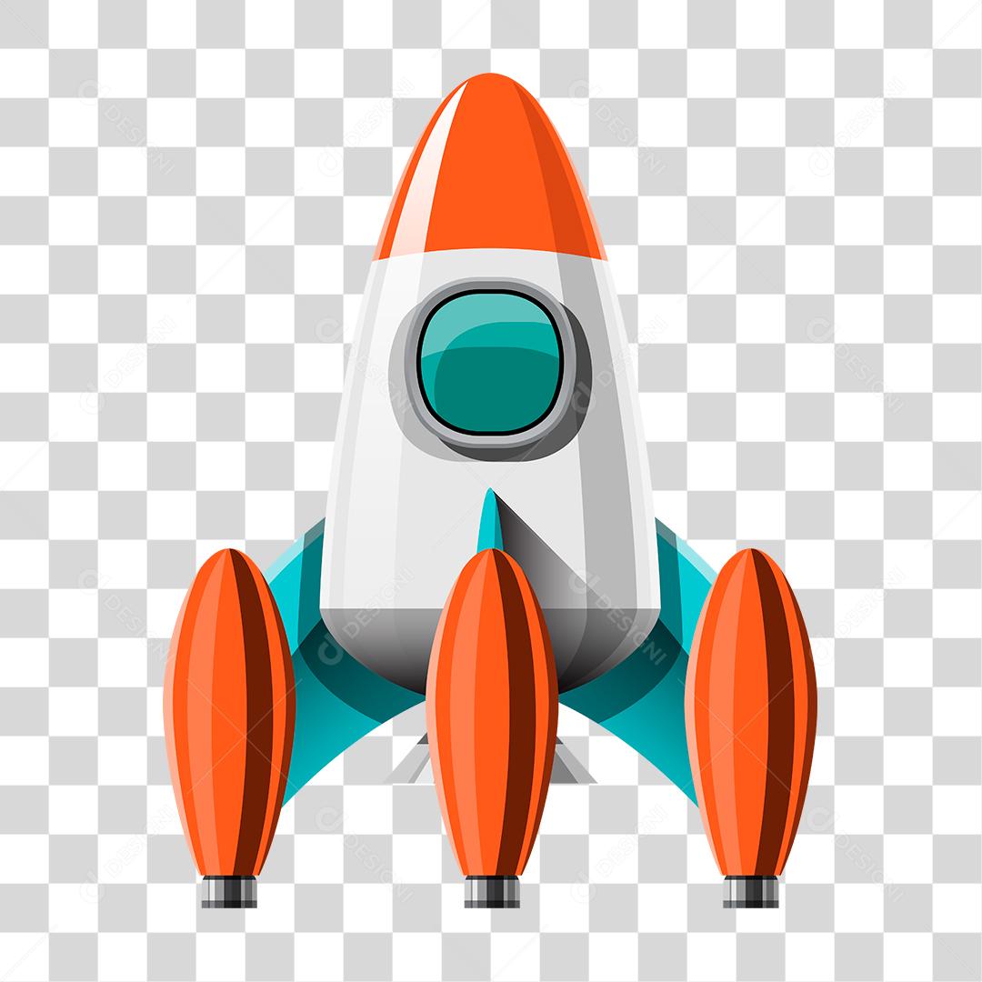 Desenho de foguete decolando