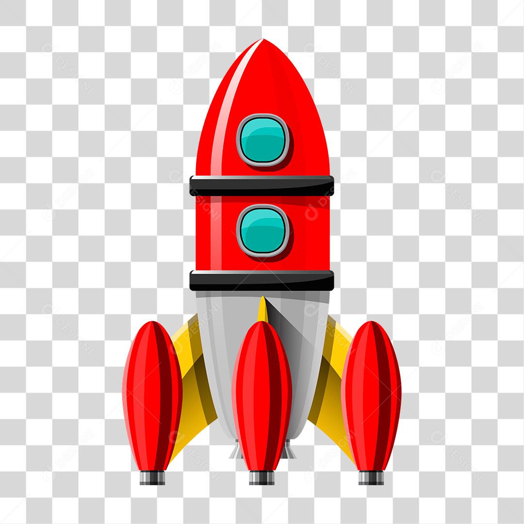 Desenho de foguete decolando