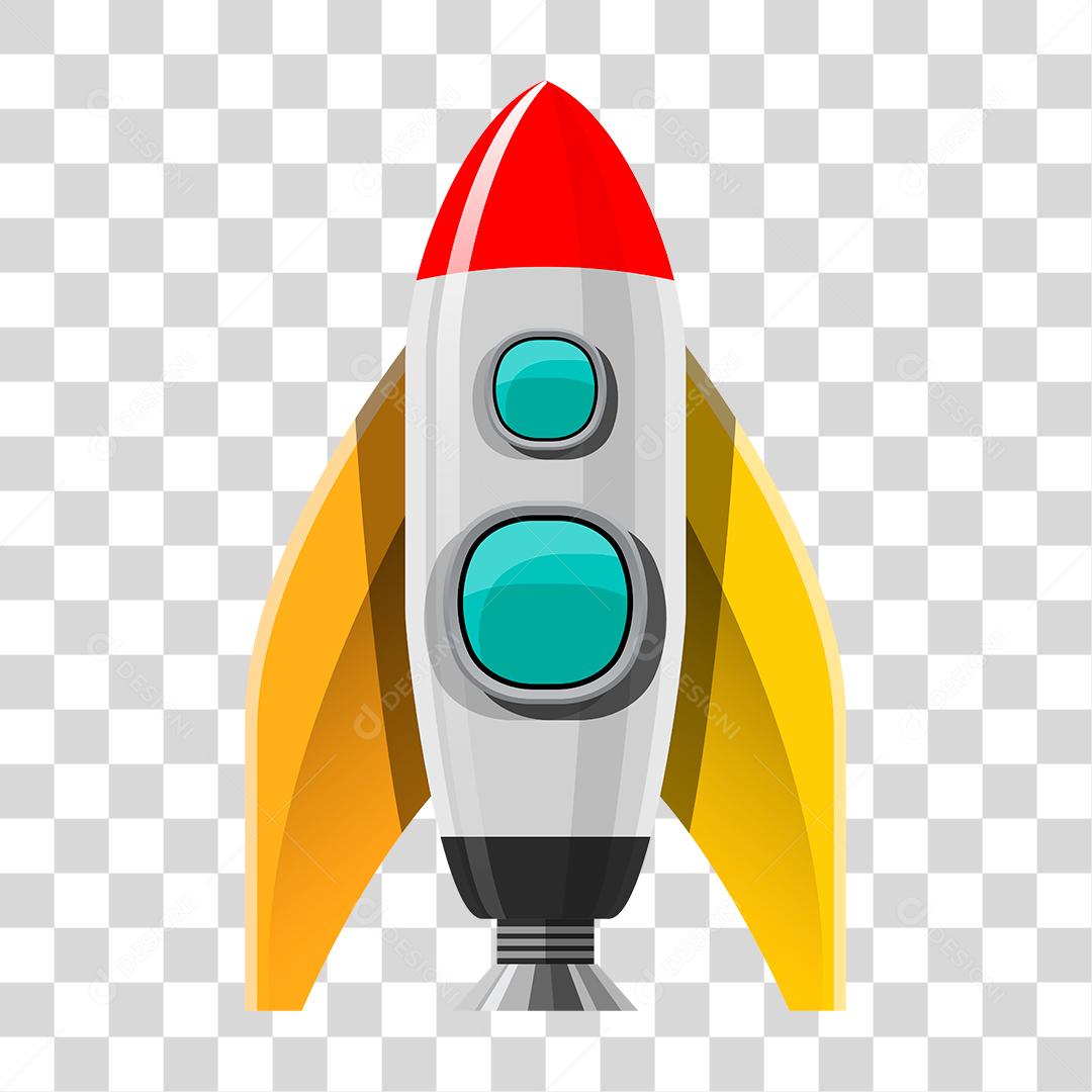 Desenho de foguete decolando