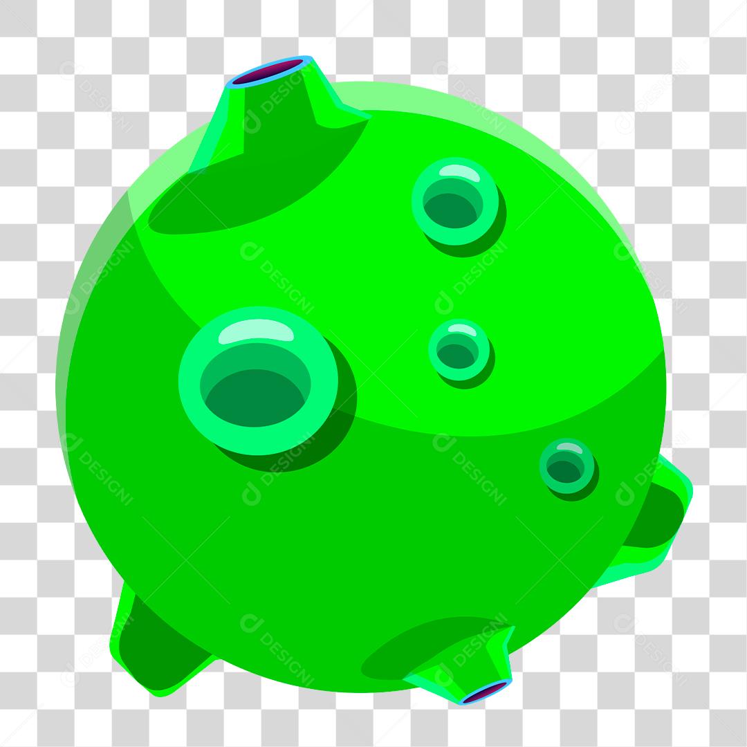 desenho de um planeta verde