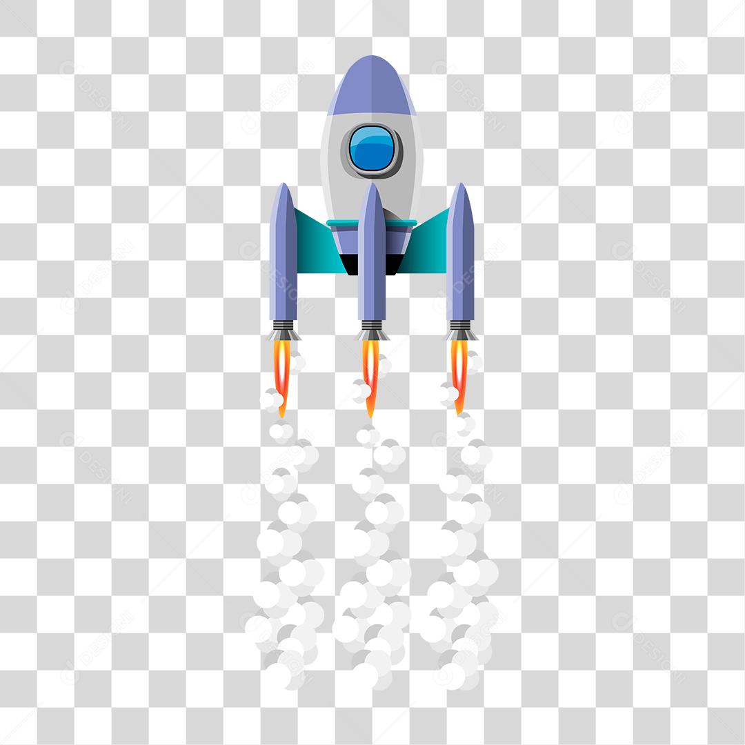 Desenho de um foguete decolando