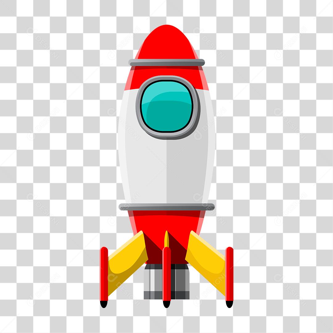 Desenho de um foguete decolando