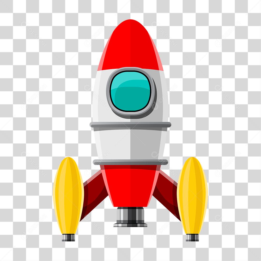 Desenho de um foguete decolando