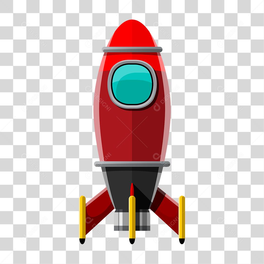 Desenho de um foguete decolando