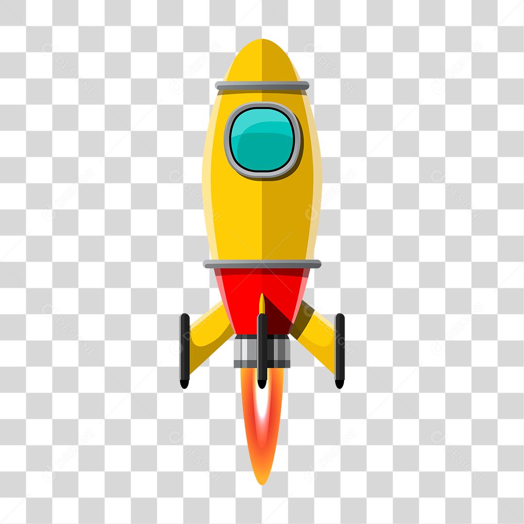 Desenho de um foguete decolando