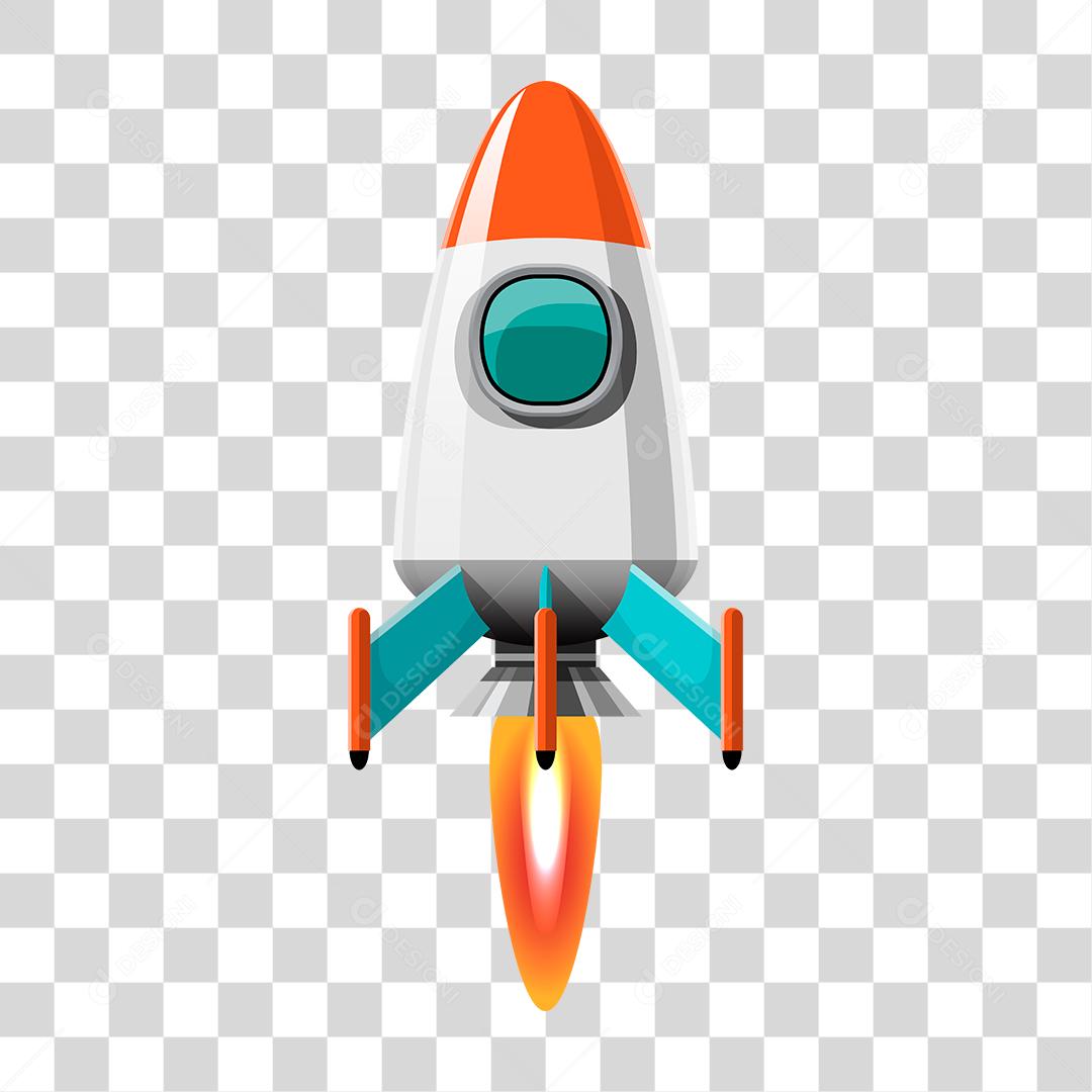 Desenho de um foguete decolando