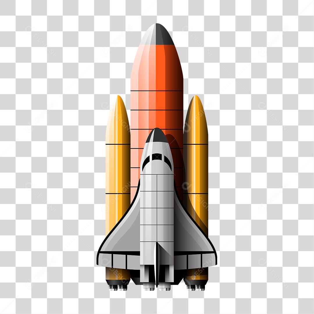 Desenho de um vetor foguete