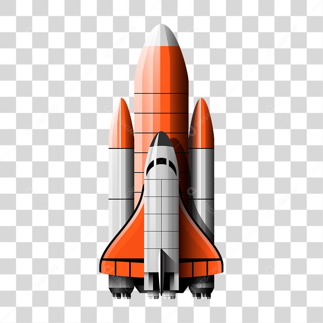 Desenho de um vetor foguete