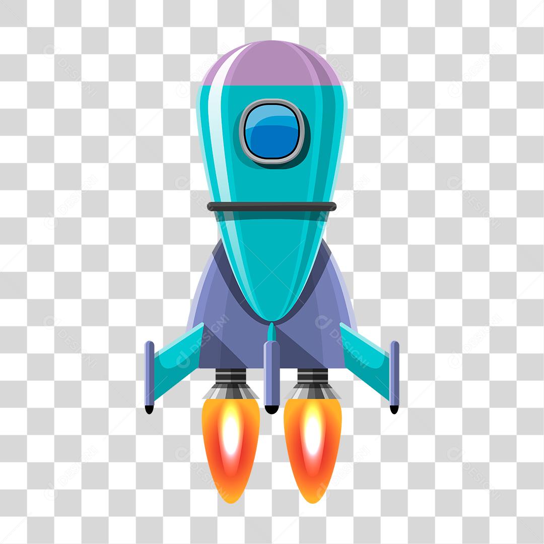 Desenho de um foguete decolando