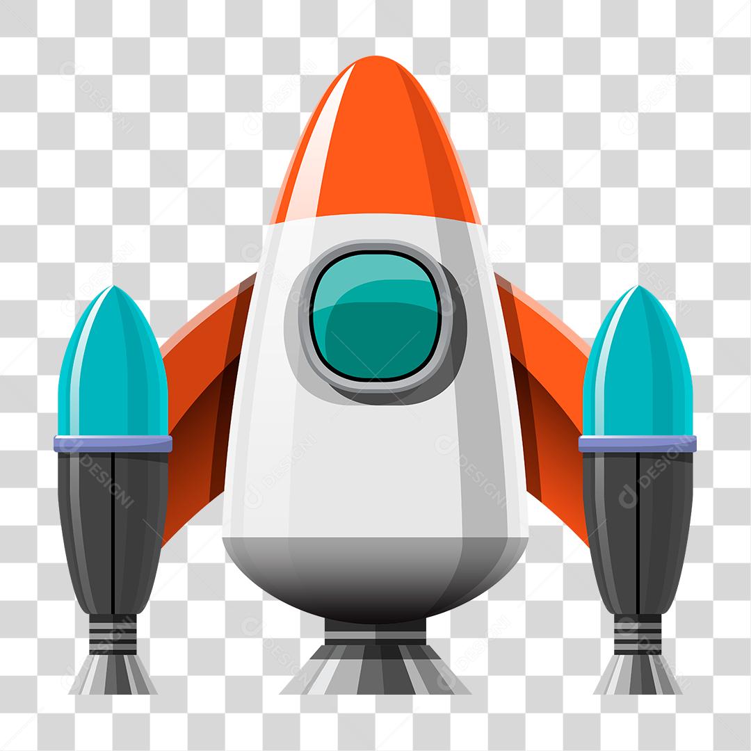 Desenho de um foguete decolando