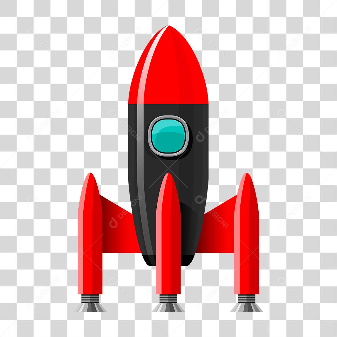 Desenho de um foguete decolando