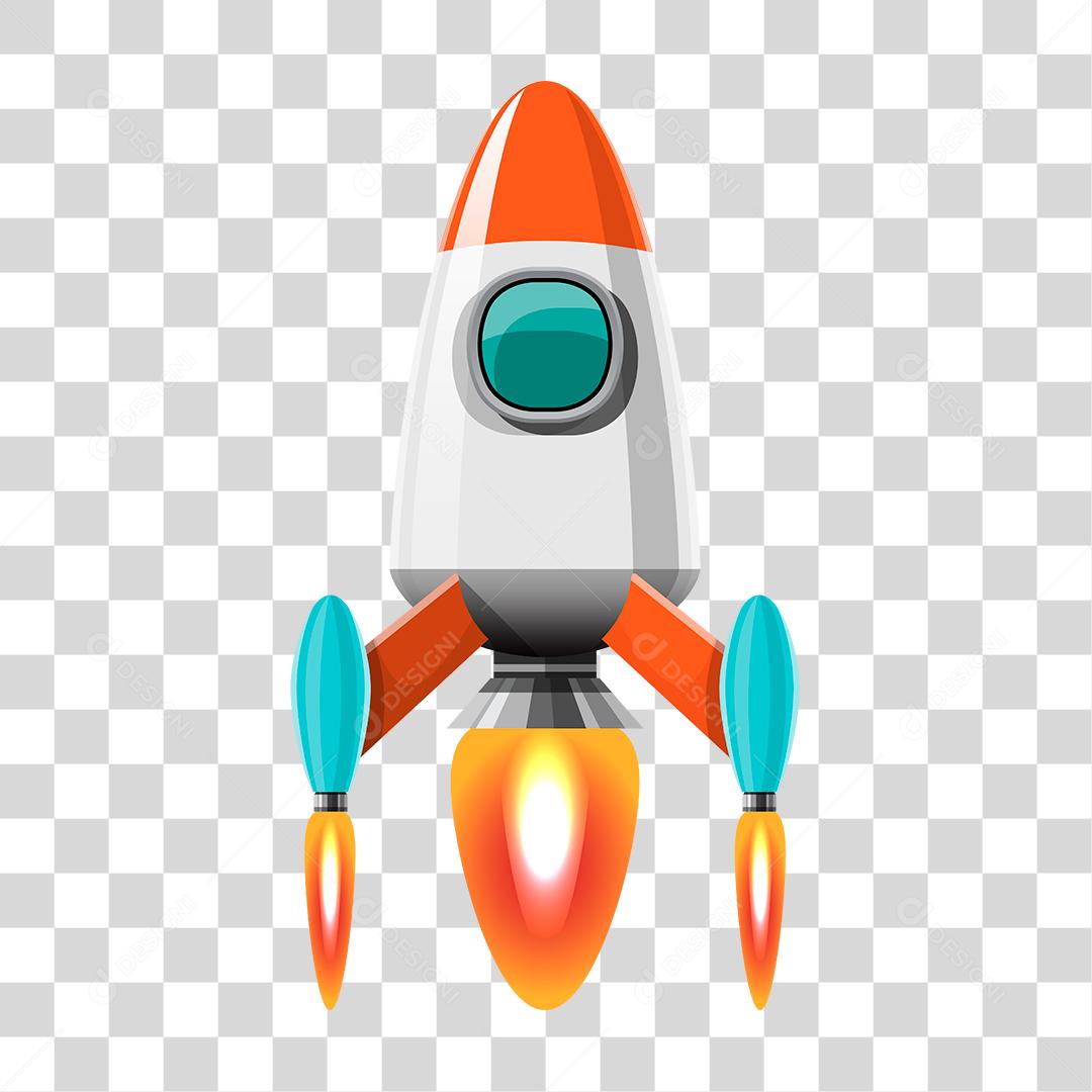 Desenho de um foguete decolando