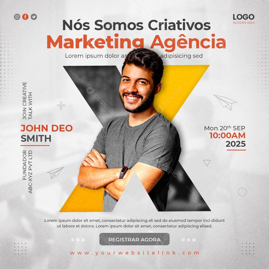 Nós Somos Criativos Agência Marketing Social Media PSD Editável