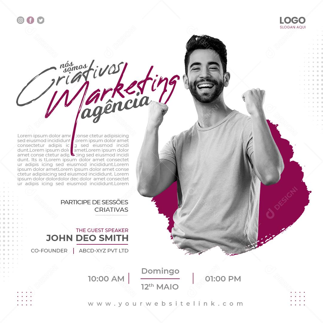 Social Media Nós Somos Criativos Agência Marketing PSD Editável