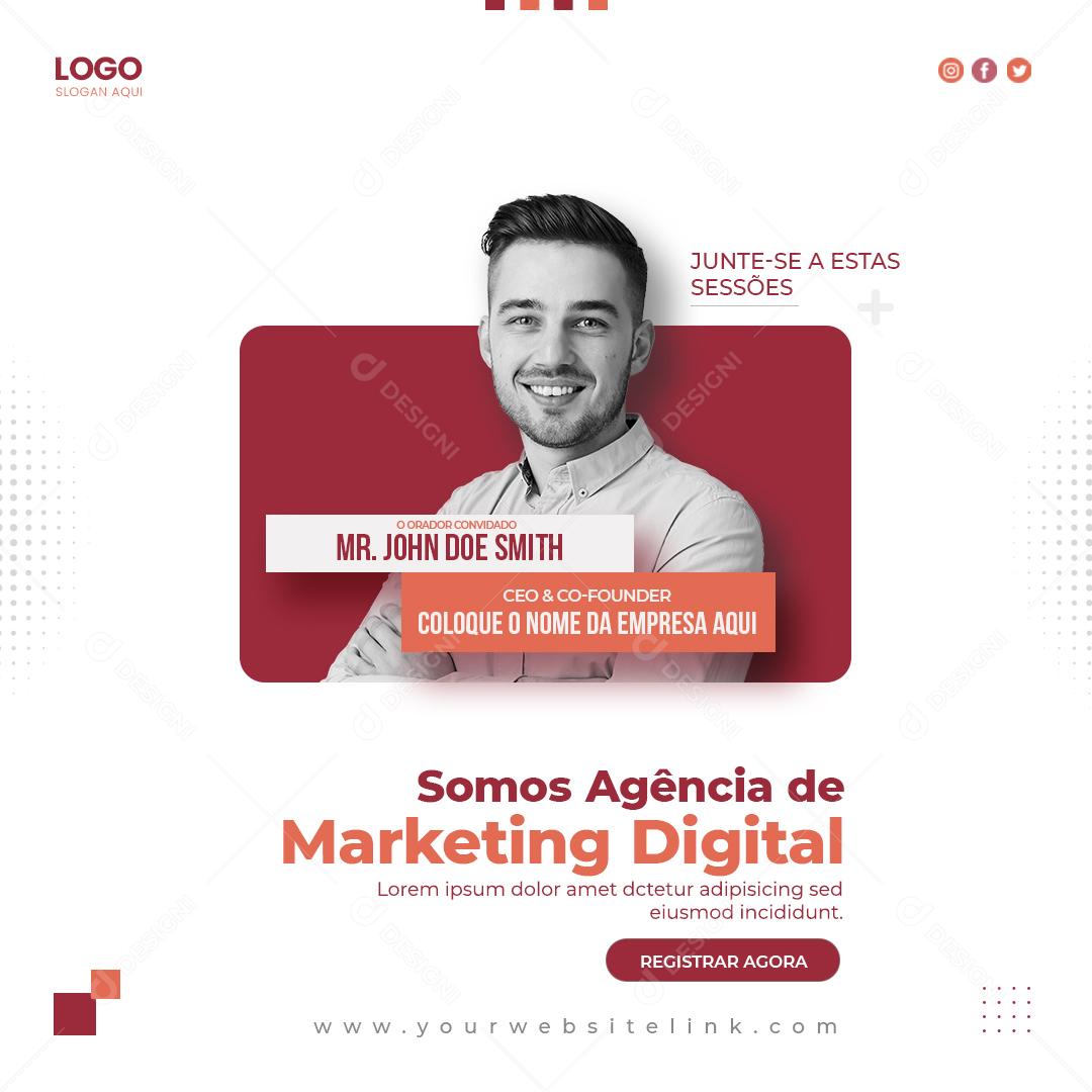 Social Media Somos Agência de Marketing Digital PSD Editável