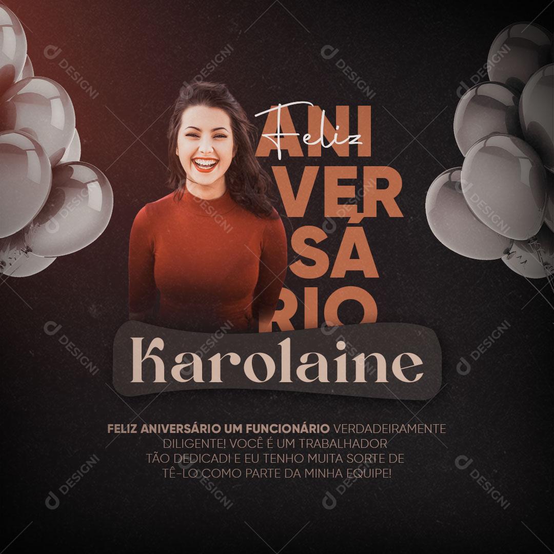 Feliz Aniversário Para Um Funcionário Parabéns Social Media PSD Editável