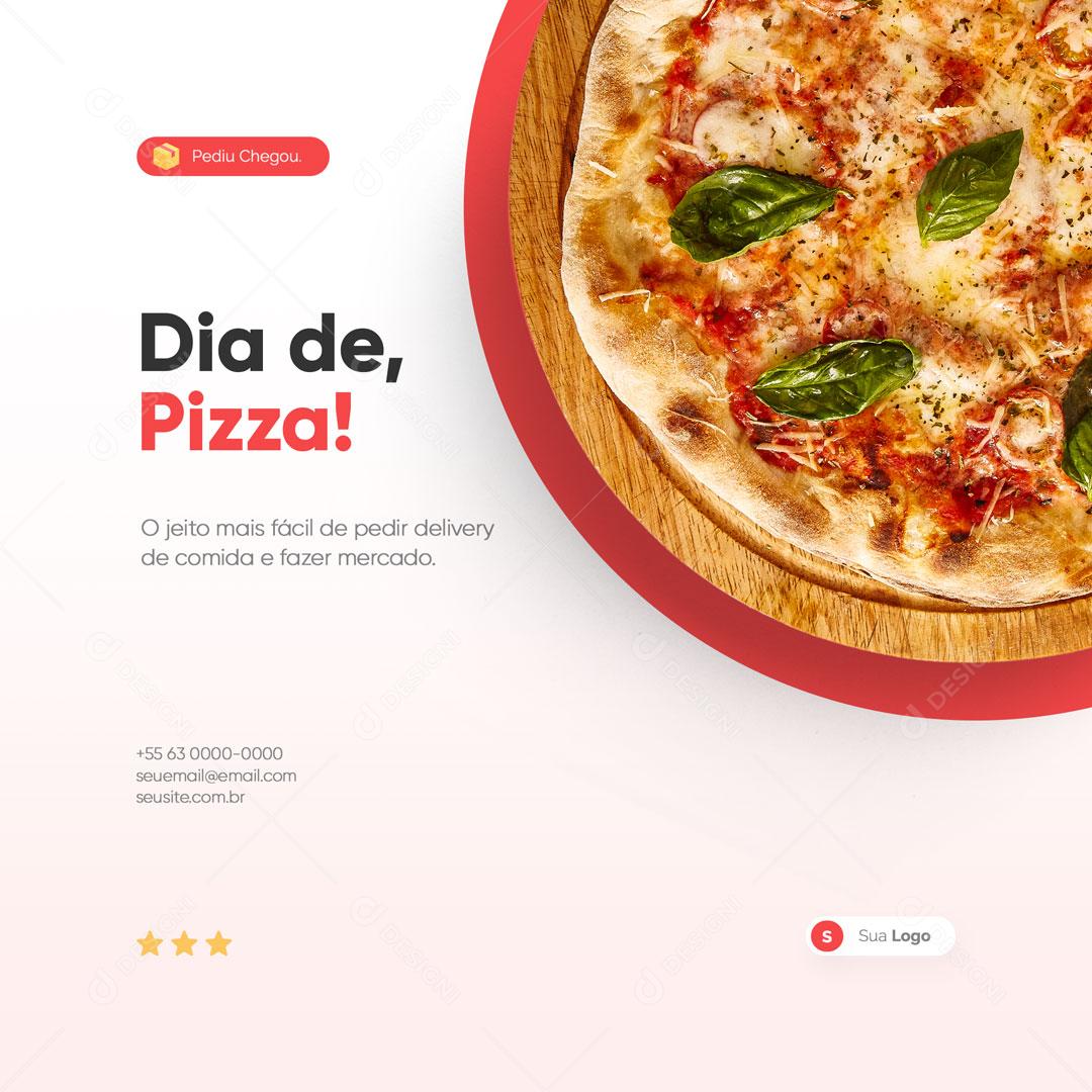 Social Media Delivery Dia de Pizza PSD Editável