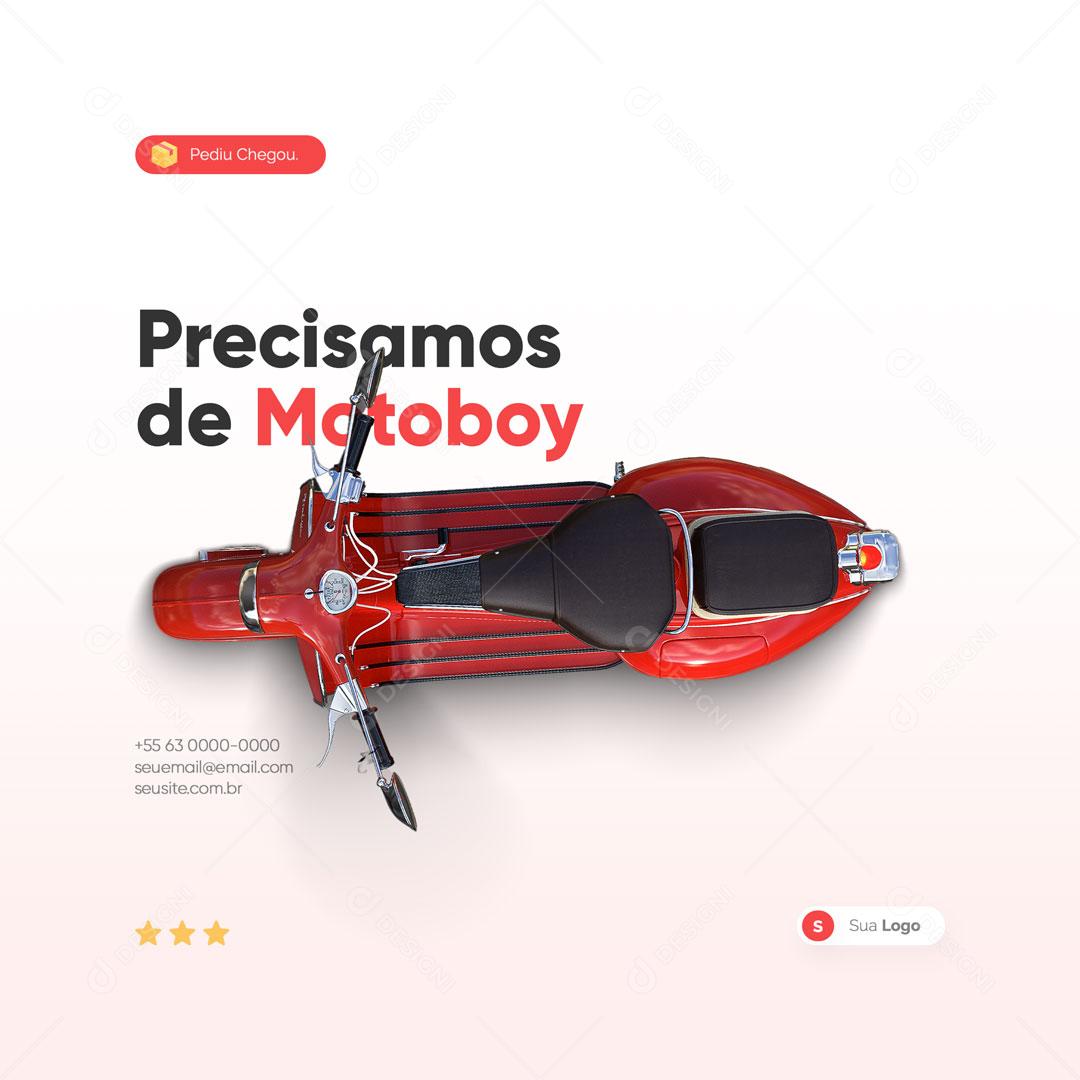 Post Delivery Precisamos de Motoboy Social Media PSD Editável