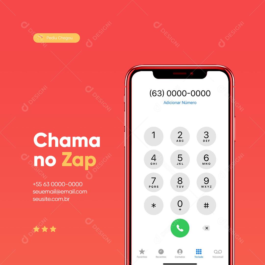 Post Delivery Chama no Zap Social Media PSD Editável