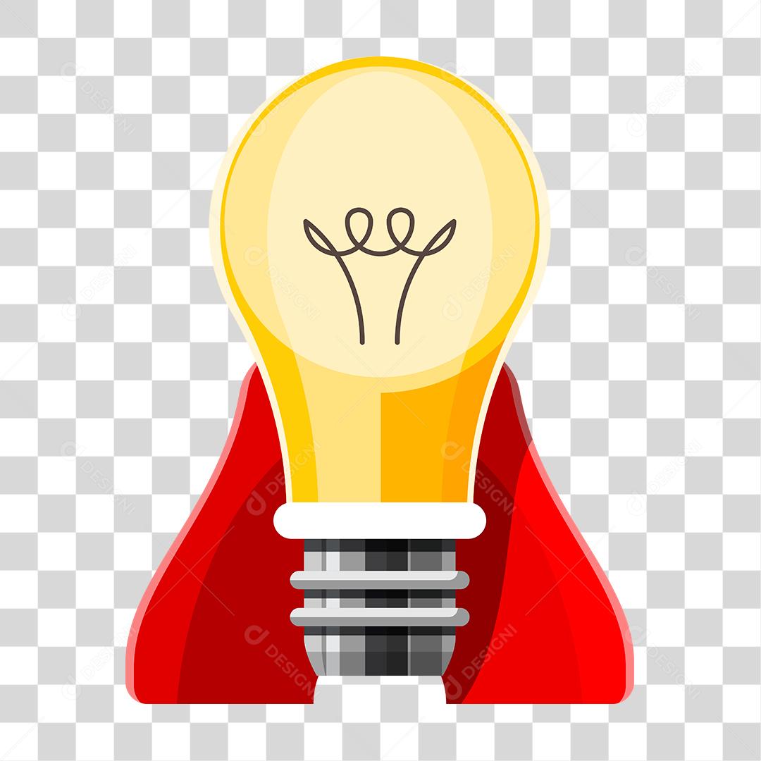 Desenho de uma lâmpada em forma de foguete