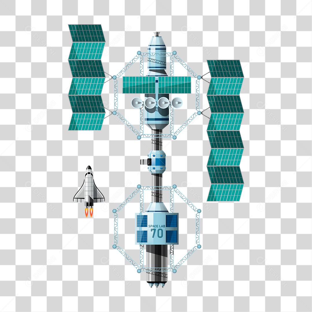 Desenho de satelites aeronave