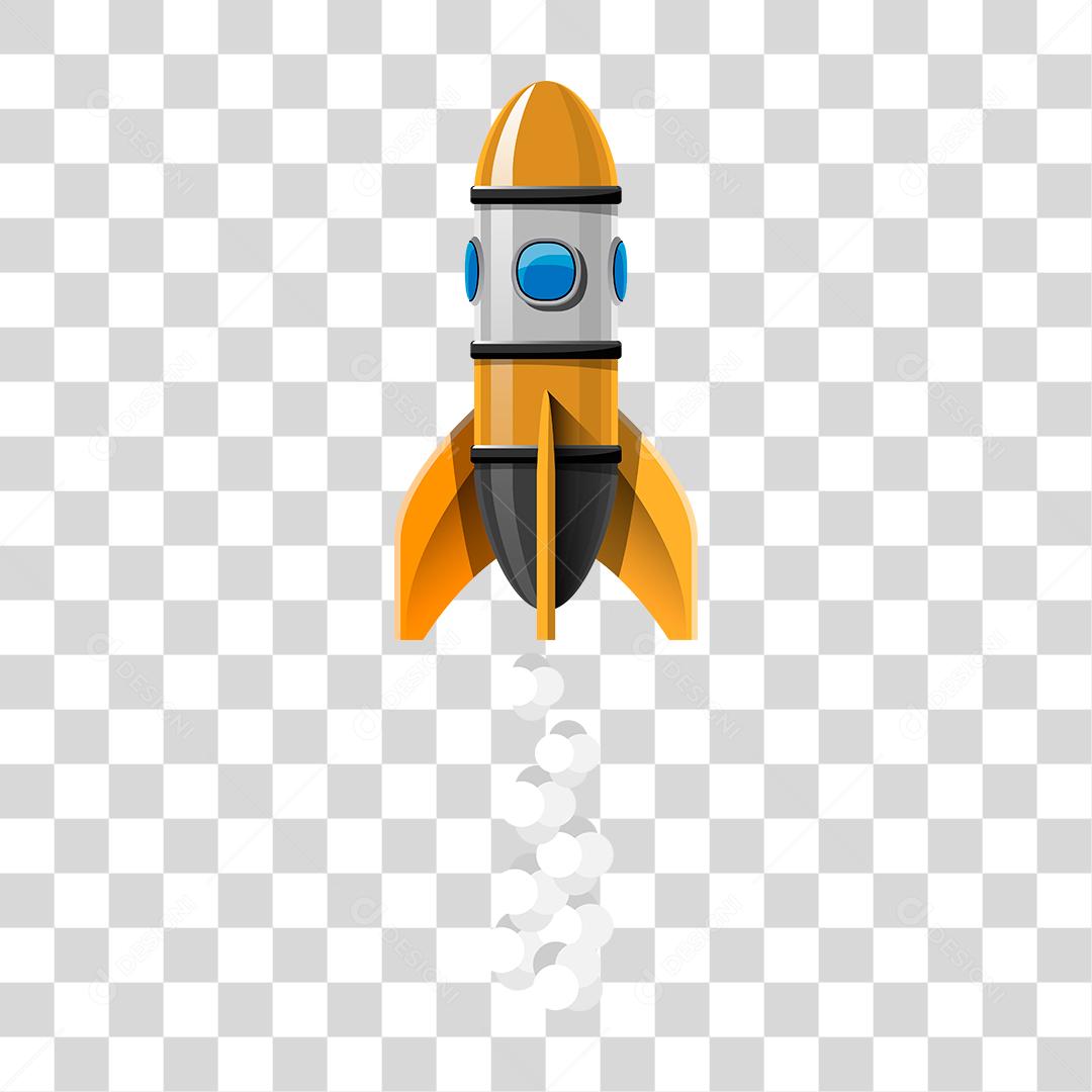 Desenho de um foguete decolando