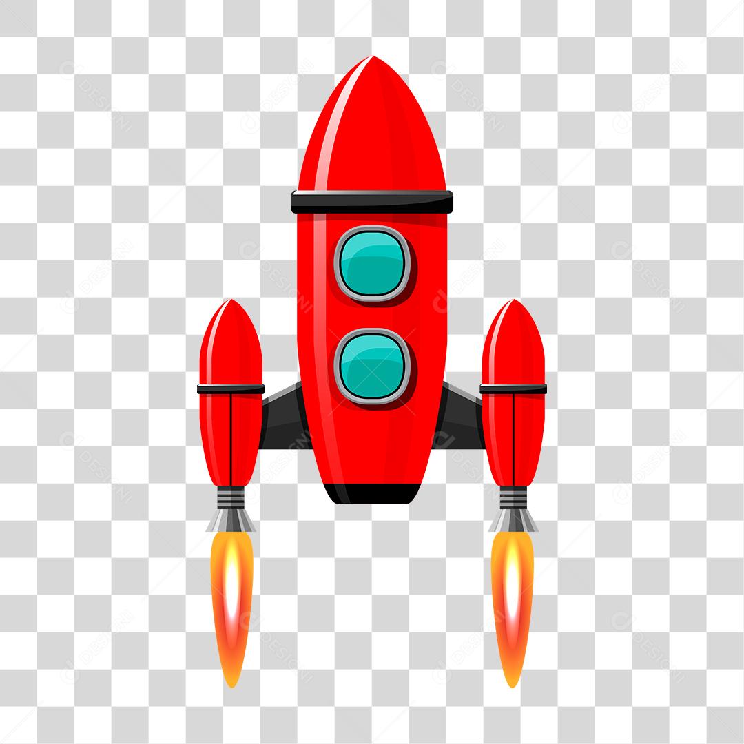 Desenho de um foguete decolando